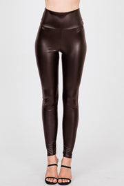 WOMEN'S FAUX LEATHER LEGGINGS