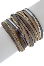 LADIES SPIRAL LEATHER BRACELET