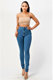HIGH RISE BASIC SKINNY JEANS