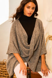 LADIES PONCHO SWEATER