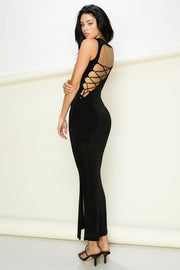 TOKYO LADIES BACK CUTOUT MAXI DRESS