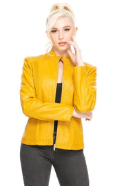 LADIES VEGAN LEATHER JACKET