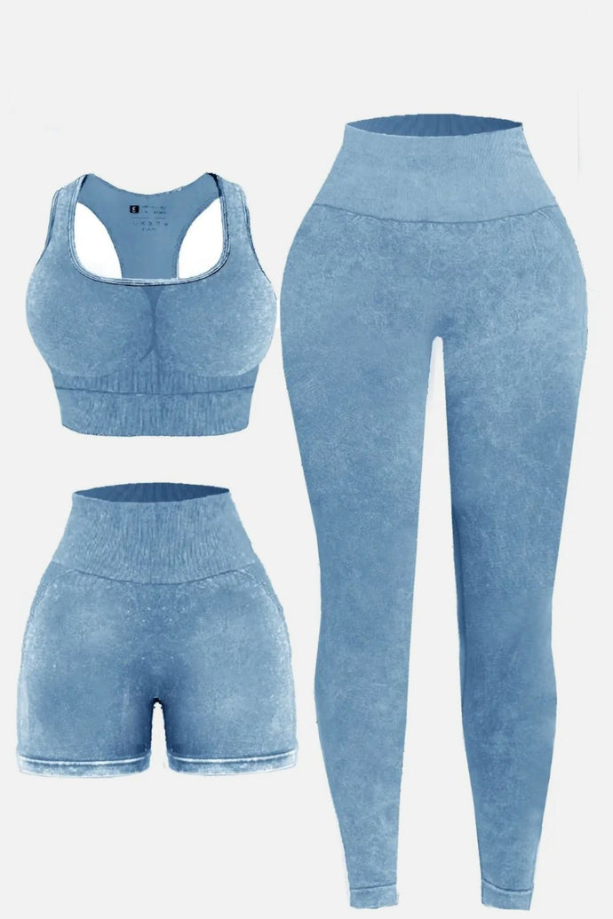 Chic Fashion Tips for Incorporating Modern Femininity into Your Timeless Wardrobe with the 3 Piece Washed Square Neck Wide Strap Active Set