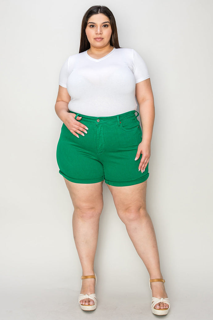 Enhance Your Sophisticated Looks with Modern Femininity: Fashion Tips for Pairing Judy Blue Full Size Tummy Control Denim Shorts for a Chic Summer Style