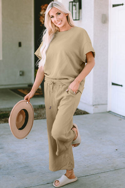 Explore Sophisticated Looks with Modern Femininity in Boutique Fashion: Style Inspiration and Fashion Tips for the Double Take Texture Top and Pants Set