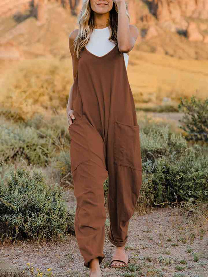 How to Elevate Your Timeless Wardrobe with Modern Femininity: Styling the Double Take Full Size Sleeveless V-Neck Pocketed Jumpsuit for Everyday Elegance