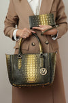 MKF Aphelia Croc-Embossed Handbag by Mia K.