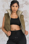REVERSABLE CROPPED PUFFER VEST
