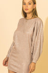 MINI DRESS WITH DOLMAN STYLE SLEEVES