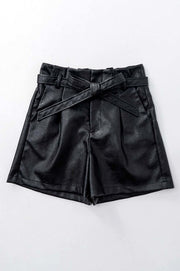 WOMENS FAUX LEATHER SHORTS