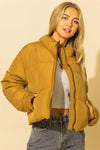COZY UP ZIPPERED PUFFER JACKET