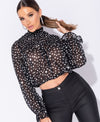 LADIES POLKA DOT TOP