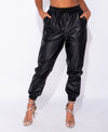 FAUX JOGGER TROUSERS